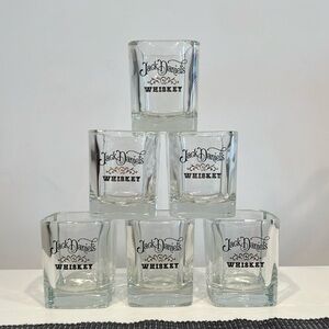 Vintage Jack Daniel's Whiskey Tumbler square set of 6